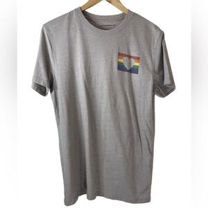 Lucky Brand gray minimalist short sleeve pride T-shirt